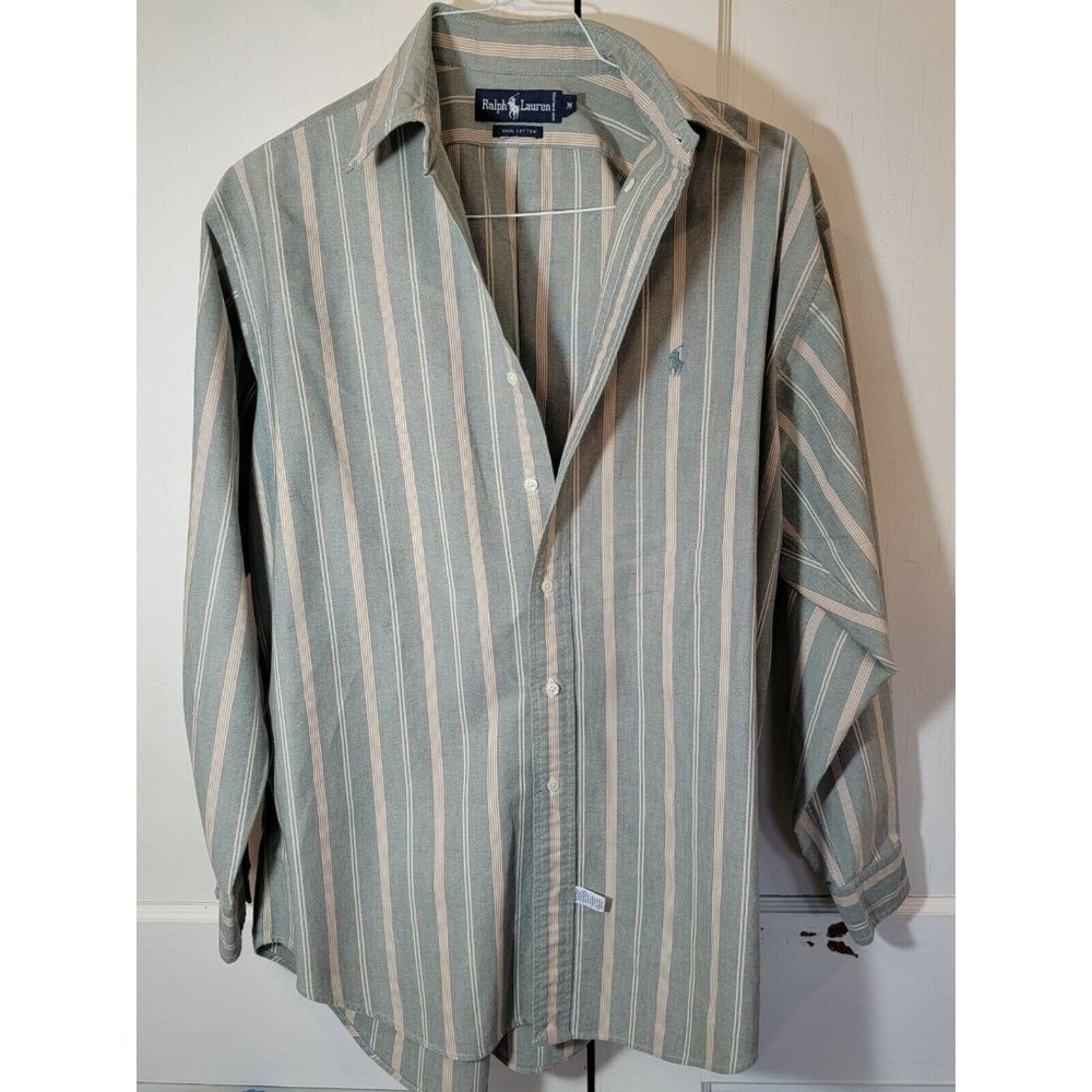 Men Ralph Lauren Medium 100% Cotton Green Vertical